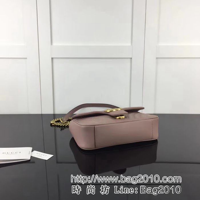 GUCCI古馳原單 新款專櫃品質原單貨實物實拍446744 裸粉鏈條單肩斜挎包 HY1088